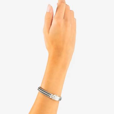 Edwin XS 925 Silver Bracelet, Length 14 cm to 21 cm, Width 10.50 mm - Buddha to Buddha