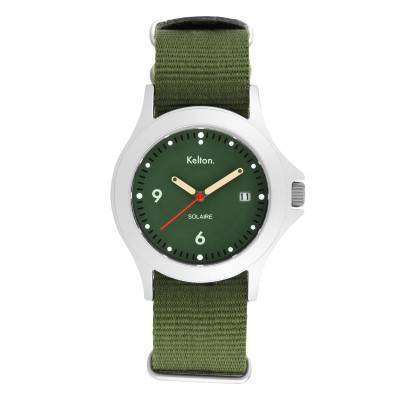 Solar Sun Green Nato Khaki 9125552 Watch - Kelton