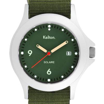 Solar Sun Green Nato Khaki 9125552 Watch - Kelton