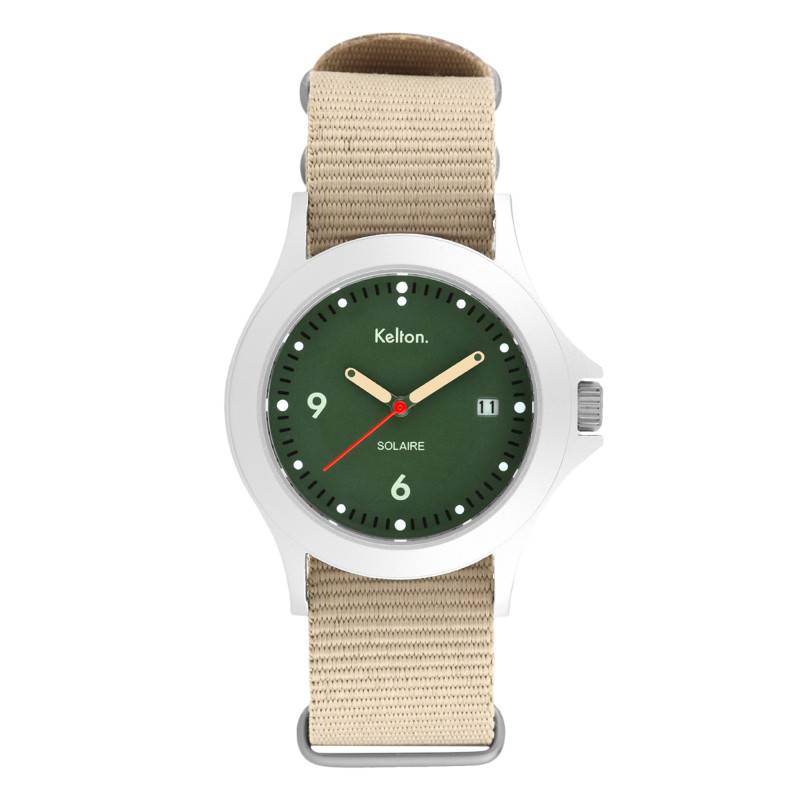 Solar Green Sun Nato Sand Watch 9125542 - Kelton