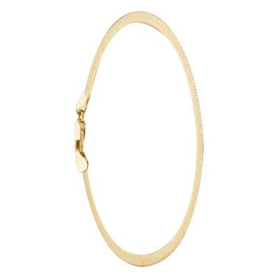 Bracelet à Chevrons en Or Jaune 375, Longueur 19 cm, Largeur 5,00 mm - Emanessence