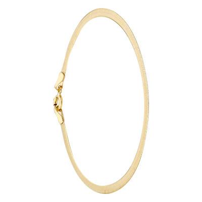 375/1000 Yellow Gold Herringbone Bracelet, Length 18 cm - Emanessence