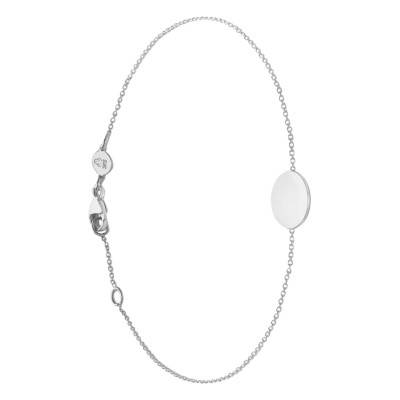 Bracelet Rond en Or Blanc 375, Longueur 18 à 19 cm, Largeur 0,90 mm - Emanessence