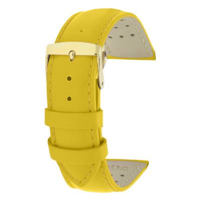 Bracelet de montre Baltimore cuir jaune en 12mm, 14mm, 16mm et 18mm - Bracelet Rochet