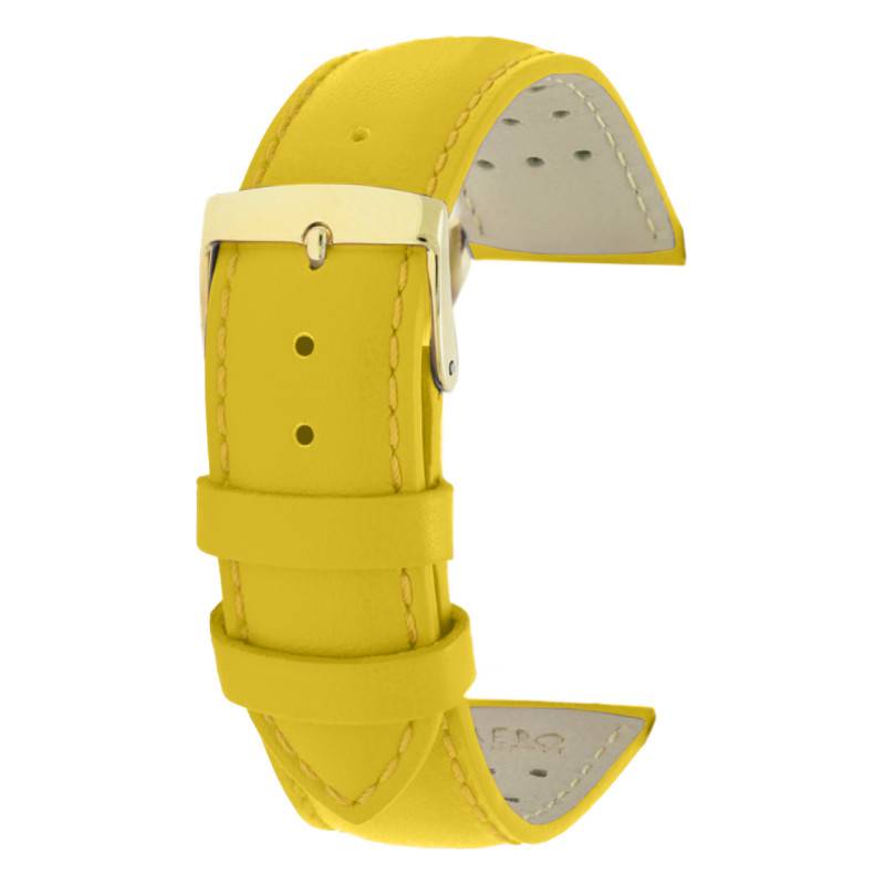 Rochet Baltimore Yellow Leather Watch Strap 12mm, 14mm, 16mm & 18mm - Bracelet Rochet