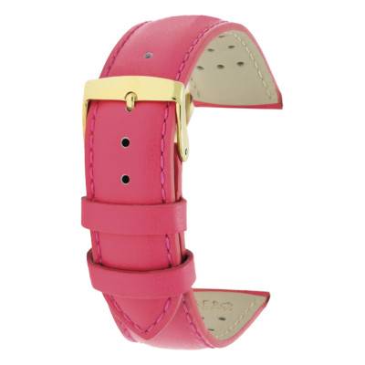 Bracelet de montre Baltimore cuir rose indien en 12mm, 14mm, 16mm et 18mm - Bracelet Rochet