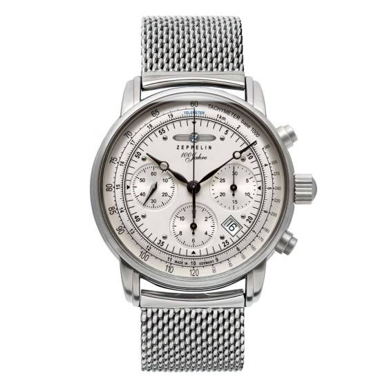 Zeppelin 100 Jahre ED. 1 86661 Orologio Automatico Uomo - Made In Germany, Cassa In Acciaio, GMT, Datario