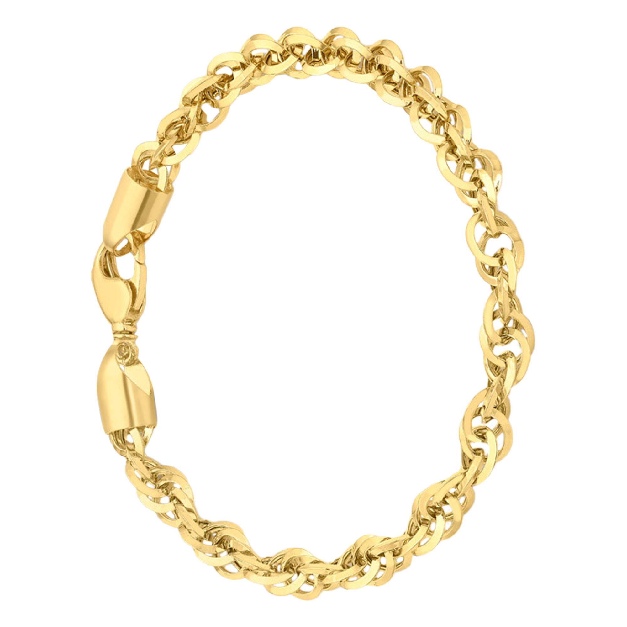 Bracelet Prince de Galles en Or Jaune 375, 18 cm - Manillon - Ocarat