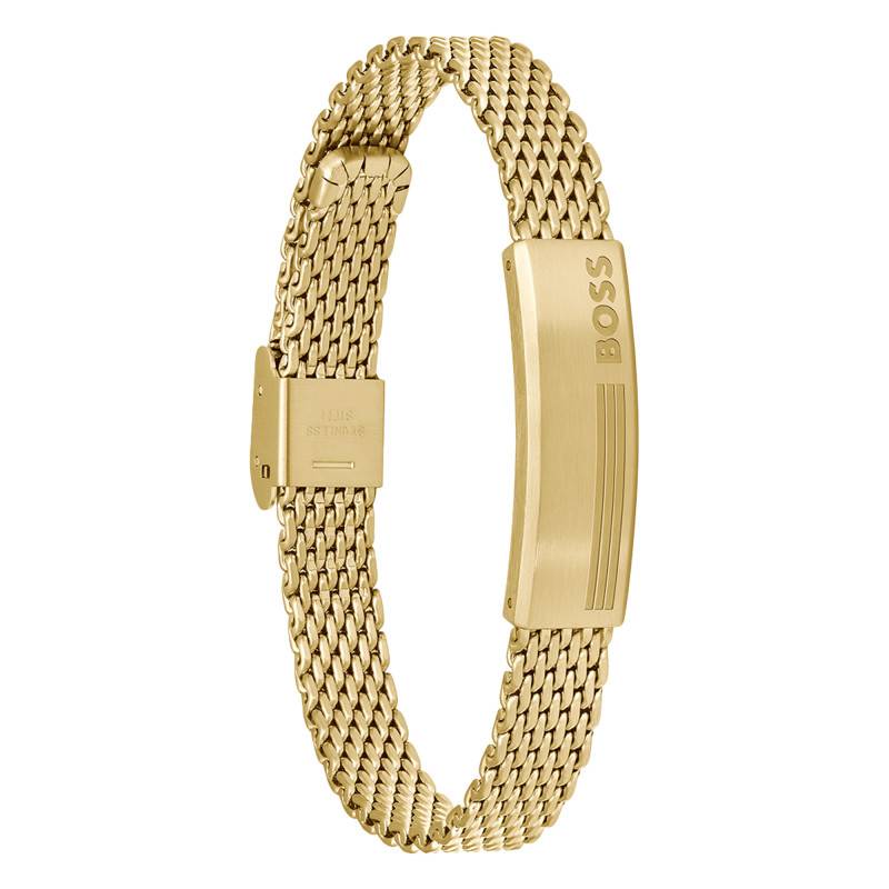 Alen Gold-Tone Steel Bracelet, Length 18 cm to 19.50 cm - 1580610 - Boss