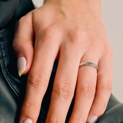 Alliance Ruban Confort en Or Blanc 750, Largeur 3 mm - Fair'Belle