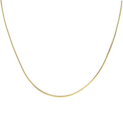 750 Yellow Gold Flat Omega Chain, 42 cm Length, 1,40 mm Width - Manillon