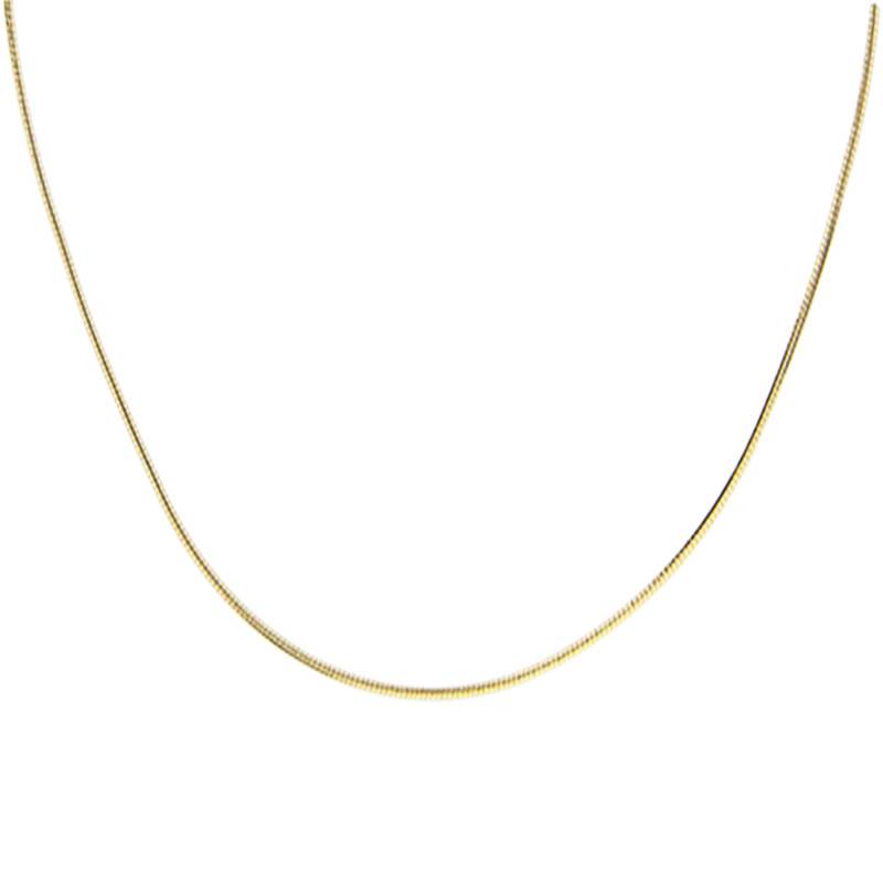 750 Yellow Gold Flat Omega Chain, 42 cm Length, 1,40 mm Width - Manillon