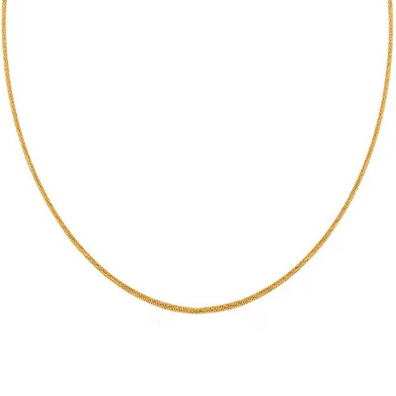 750/1000 Yellow Gold Varna Cable Necklace, Length 50 cm, Width 0.80 mm to 2 mm - Buelling