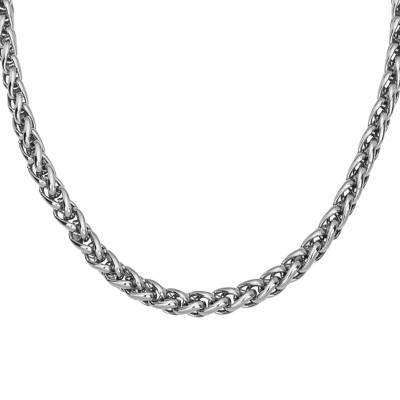 Steel Palmier Chain Théo, 55 cm Long, 6 mm Wide - Phebus
