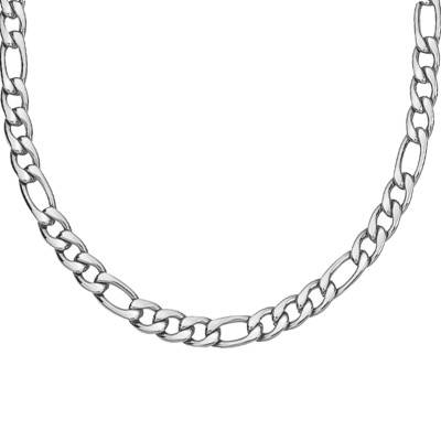 Steel Triple Alternating Oval Link Chain Elio, 55 cm Long - Phebus
