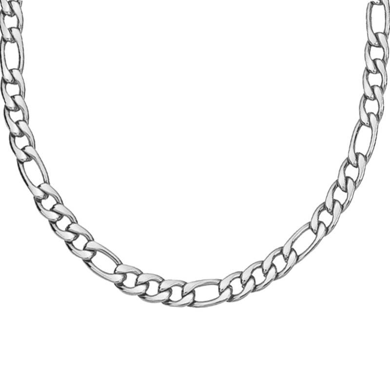Steel Triple Alternating Oval Link Chain Elio, 55 cm Long - Phebus