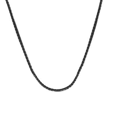 Black Leather & 925 Silver Necklace, Length 50 to 95 cm - X0244-134-11 - Thomas Sabo