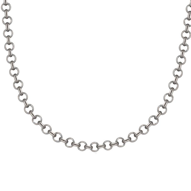 925 Silver Rolo Chain, Length 40 cm to 45 cm - Emanessence