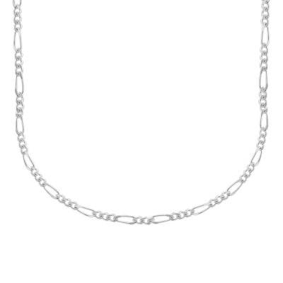 Alternating Oval Link Chain in Silver, Length 55 cm, Width 4.50 mm - Manillon