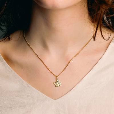 Médaille Ange Gardien en Or Jaune 750 - Lumiosa