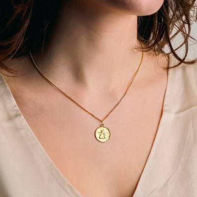 Médaille Ange Gardien en Or Jaune 750, Diamètre 18 mm - Lumiosa