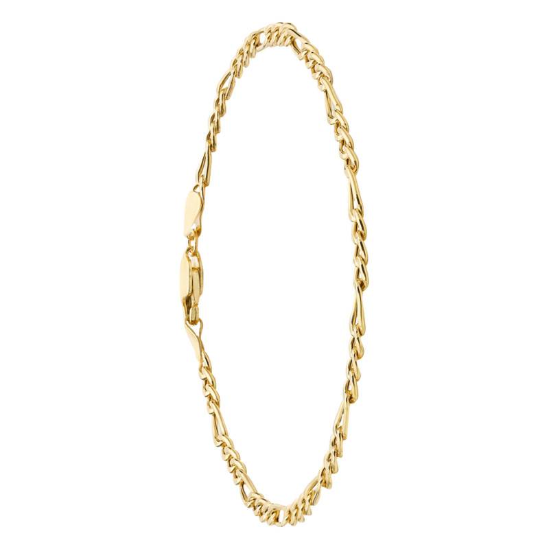 375/1000 Yellow Gold Hollow Figaro 1-3 Chain Anklet, Length 23 cm, Width 3 mm - Manillon