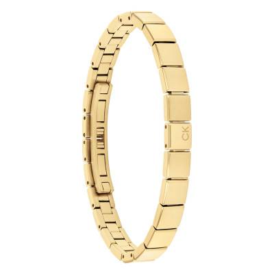 Gold-Tone Steel Minimalistic Squares CK Bracelet, Length 19.50 cm - 35000489 - Calvin Klein