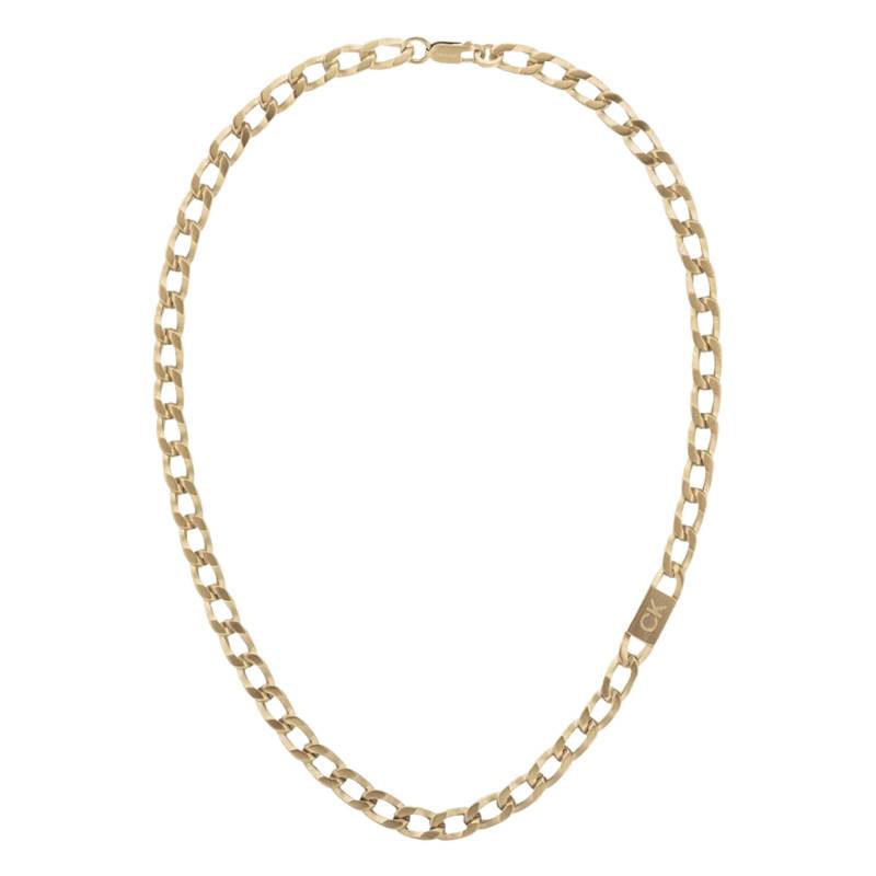 Outlook CK Gold Steel Curb Chain Necklace, Length 61 cm - 35000252 - Calvin Klein