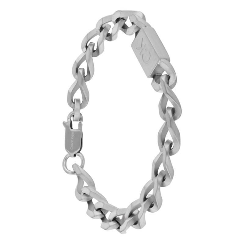 Steel Cuban Link Outlook CK Bracelet, Length 19 cm - 35000254 - Calvin Klein