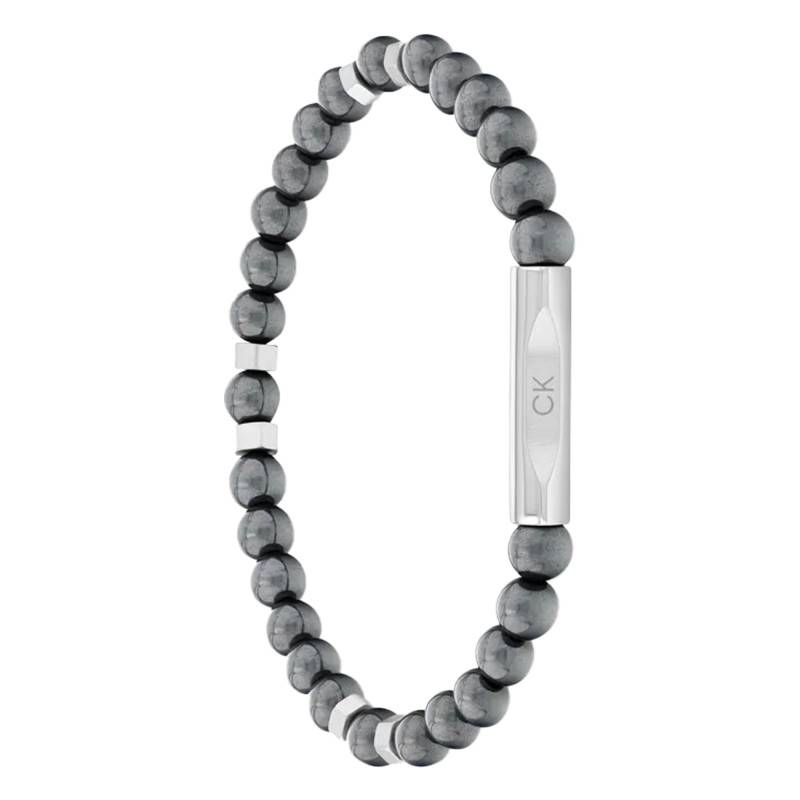 Mixed Beads Gray Onyx Steel Bracelet - 35000575 - Calvin Klein