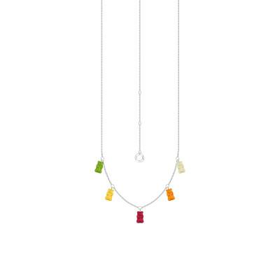 Collier Chaîne Haribo Multicolore en Argent 925, Longueur de 40 cm à 45 cm - KE2205-017-7-L45V - Thomas Sabo
