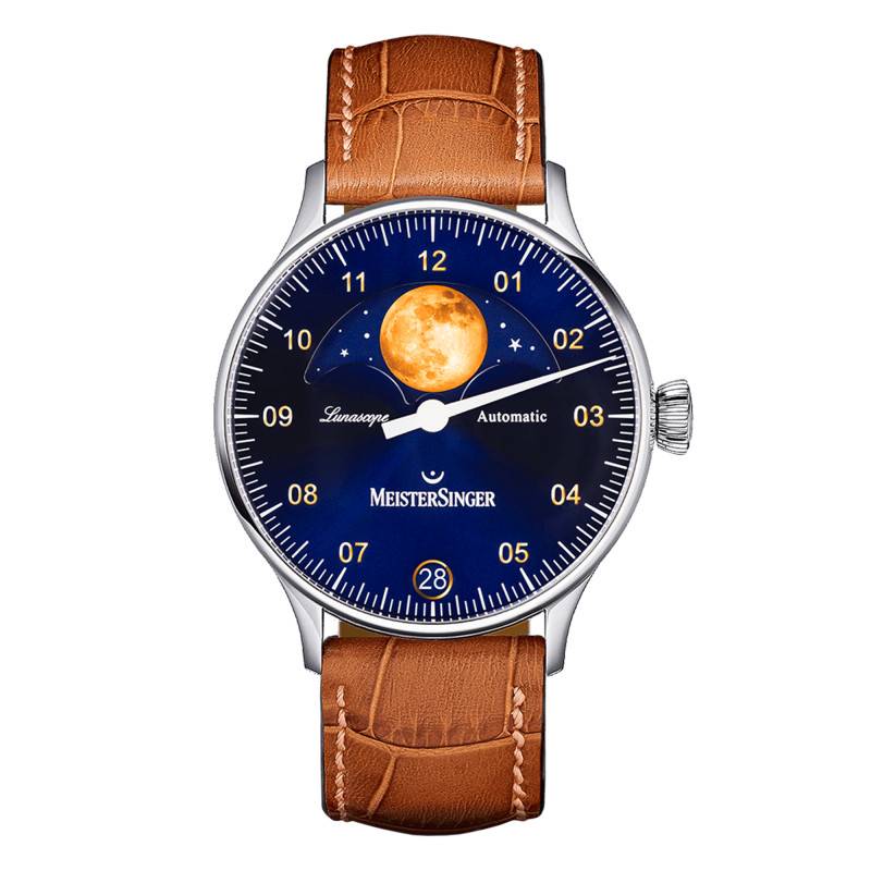 Lunascope Sunray Blue/Gold Watch LS908G - MeisterSinger