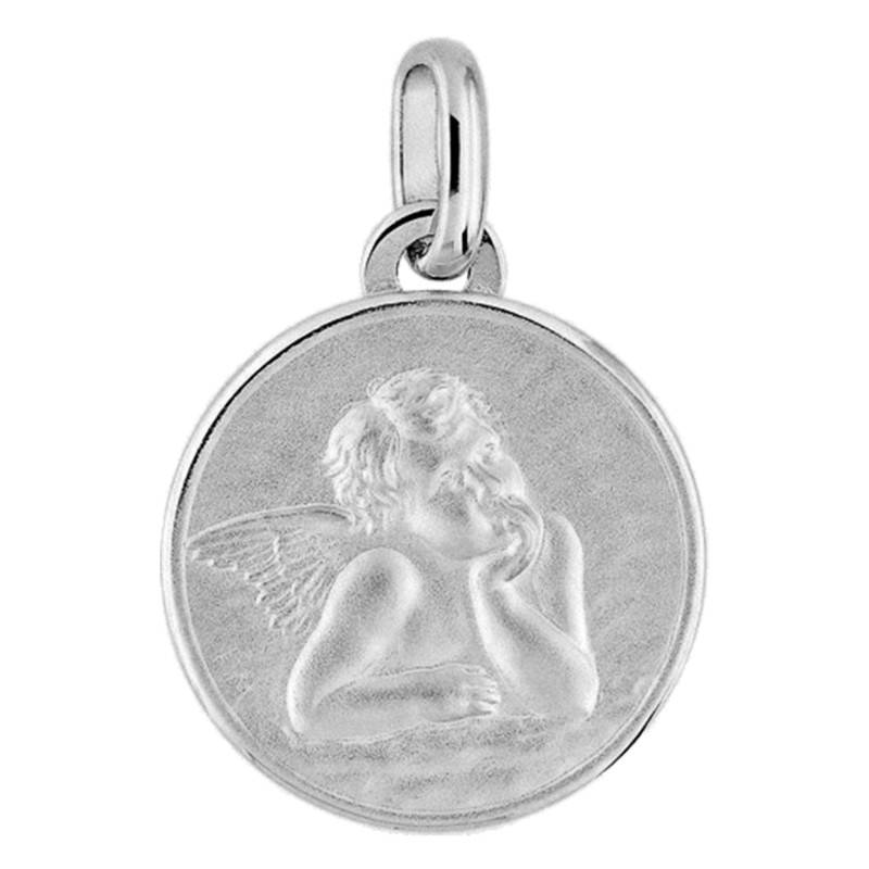 Médaille Archange Raphaël en Argent 925, Diamètre 14 mm - Emanessence