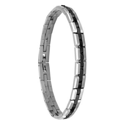 Two-Tone Steel Factory Bracelet, 21 cm Length, 7 mm Width - HB0282 - Rochet