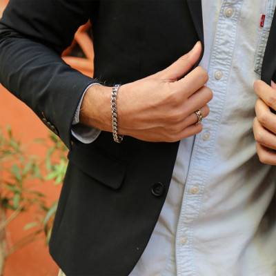 Bracelet Dandy Gourmette en Acier, Longueur 20,50 cm, Largeur 7,50 mm - HB07180 - Rochet