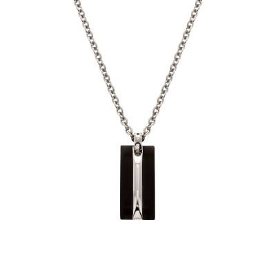Trinidad Steel & Black PVD Necklace, Length 50 cm - P042261 - Rochet