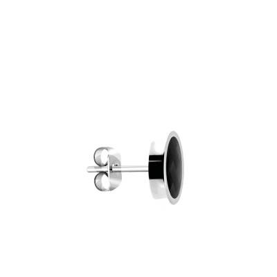 Boucles d'oreilles Mercury en Acier & Carbone Noir - HBO531 - Rochet