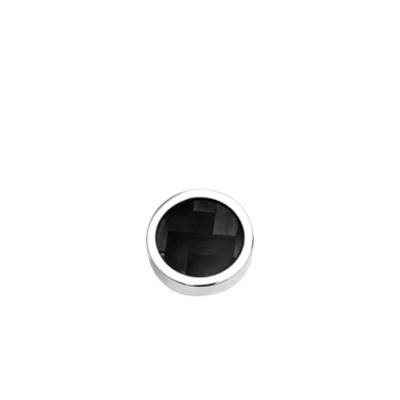 Boucles d'oreilles Mercury en Acier & Carbone Noir - HBO531 - Rochet