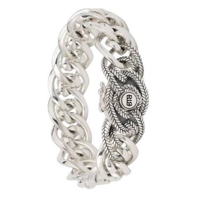 Bracelet Nathalie Small Texture en Argent 925, Largeur 18,50 mm, Longueurs 19,50 à 21,50 cm - Buddha to Buddha