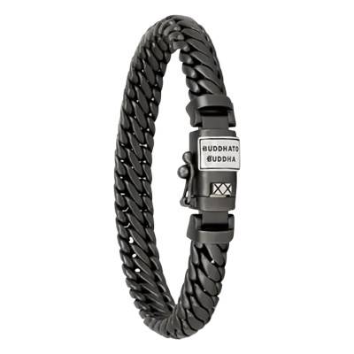 Bracelet Ben XS en Argent 925 Noir, Largeur 8,10 mm, Longueur 16 à 19 cm - Buddha to Buddha