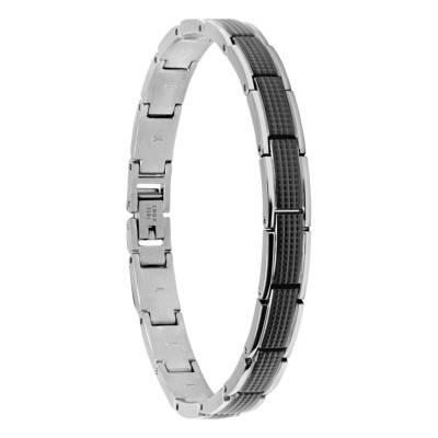 Bracelet Loft en Acier Bicolore, Largeur 8,00 mm, Longueur 22 cm - HB7282 - Rochet