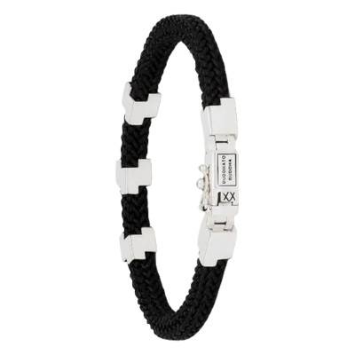 Bracelet Sterk & Positief Denise en Corde Noire & Argent 925, Longueur 16 à 19 cm - Buddha to Buddha