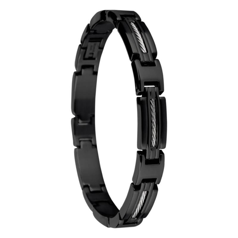 Black Steel Marina Bracelet, Length 21 cm - B062391 - Rochet