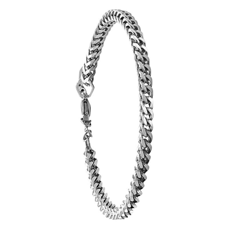 Steel Major Double Curb Chain Bracelet, 20.50 cm Length - HB01380 - Rochet