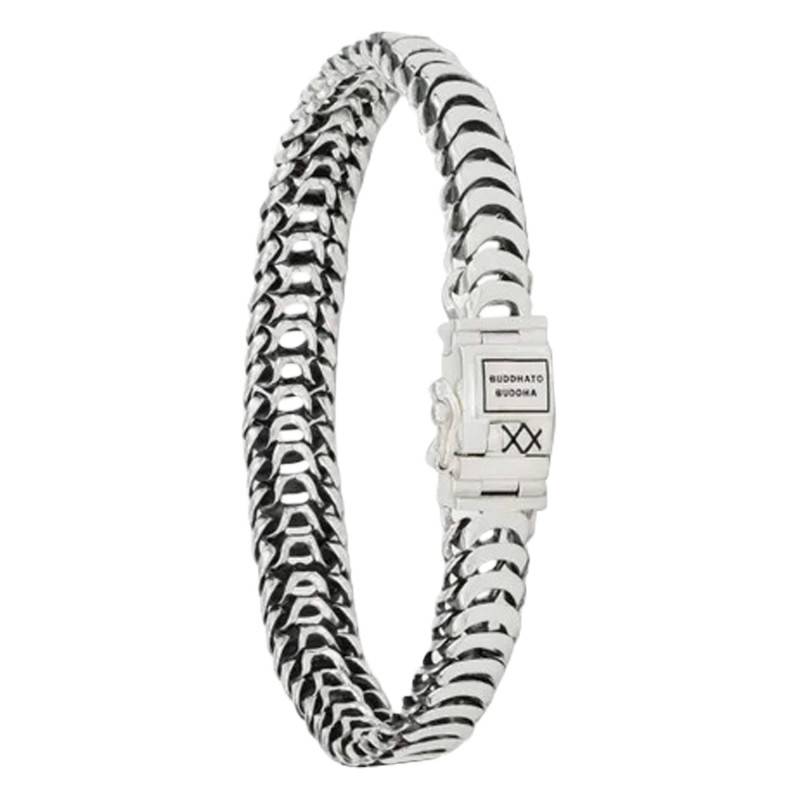 925 Silver Lars XS Bracelet, 9 mm Wide, 14 cm to 19 cm Length - Buddha to Buddha