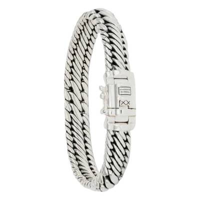 Bracelet Edwin/Ben XS en Argent 925, Largeur 10 mm, Longueur 15 à 19 cm - Buddha to Buddha