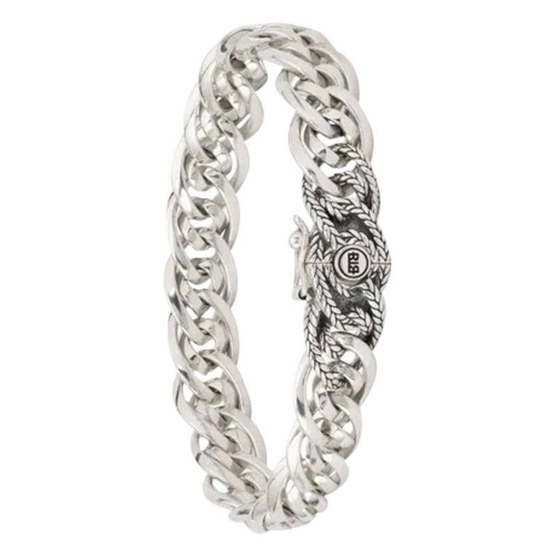 Textured 925 Silver Nathalie XS Bracelet, 12 mm Wide, 15 cm to 18 cm - Buddha to Buddha