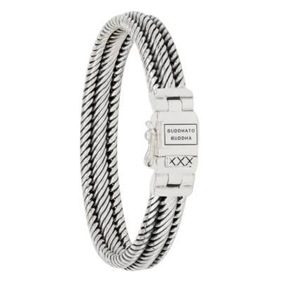 Edwin XS 925 Silver Bracelet, Length 14 cm to 21 cm, Width 10.50 mm - Buddha to Buddha