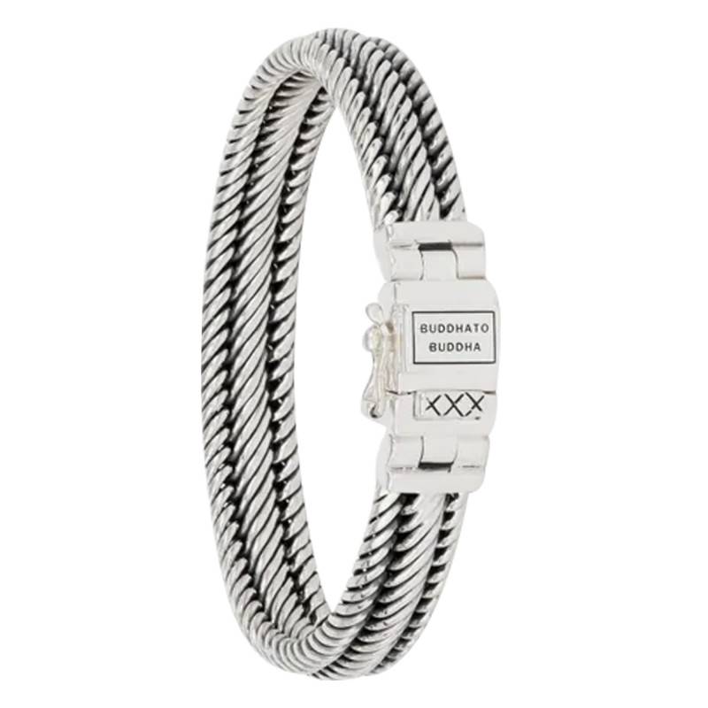 Edwin XS 925 Silver Bracelet, Length 14 cm to 21 cm, Width 10.50 mm - Buddha to Buddha