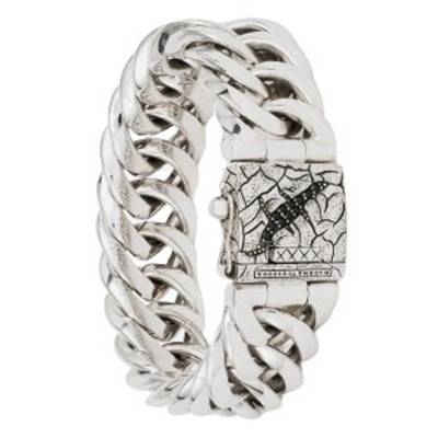 Bracelet Chain Limited en Argent 925 & Spinelle, Largeur 22 mm, Longueur 19,50 à 23,50 cm - Buddha to Buddha